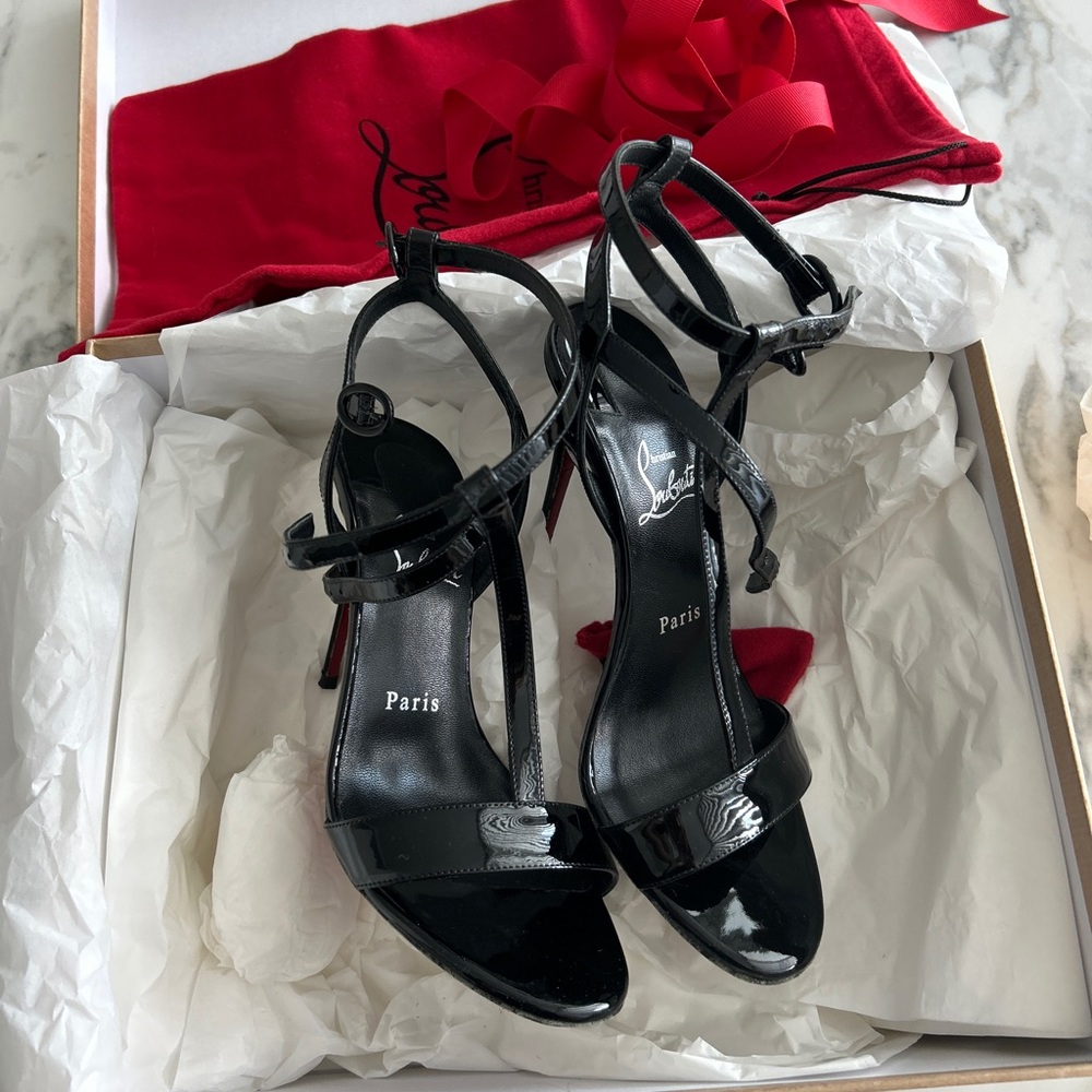 Christian Louboutin Mara Patent Leather Sandals